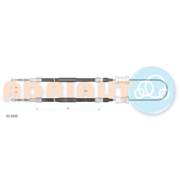 Трос ручного гальма ADRIAUTO 030205