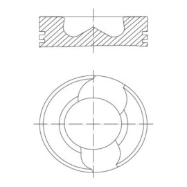 Поршень VW TRANSPORTER T5 2.5TDI (81mm STD) (3-5 цил.) (+кільця) MAHLE 0309800