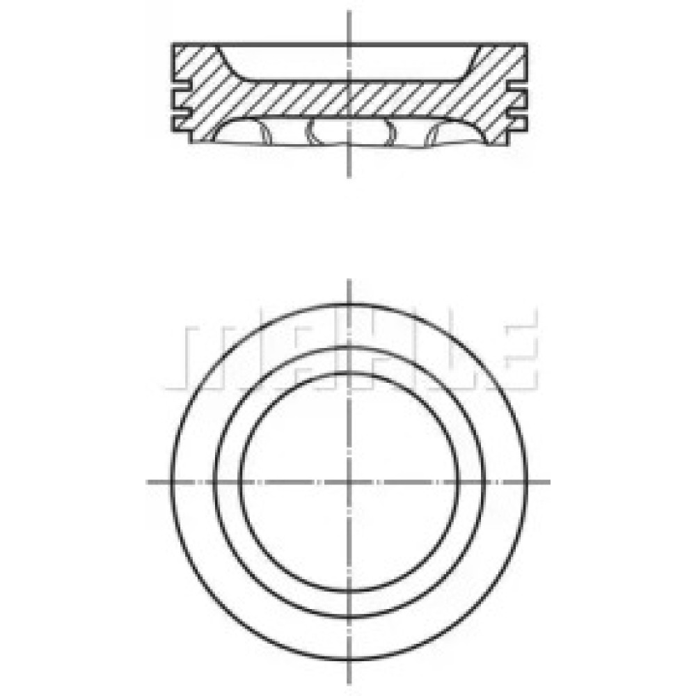 Поршень AUDI A3, A4/VW BORA, GOLF IV 1.8 96- (81.26mm) MAHLE 0330401