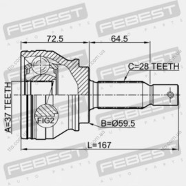 ШРУС наружный Febest 0410cw6
