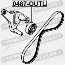 Ролик ремня генератора натяжной Febest 0487outl