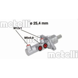 Цилиндр гидравлический тормозной METELLI 050543