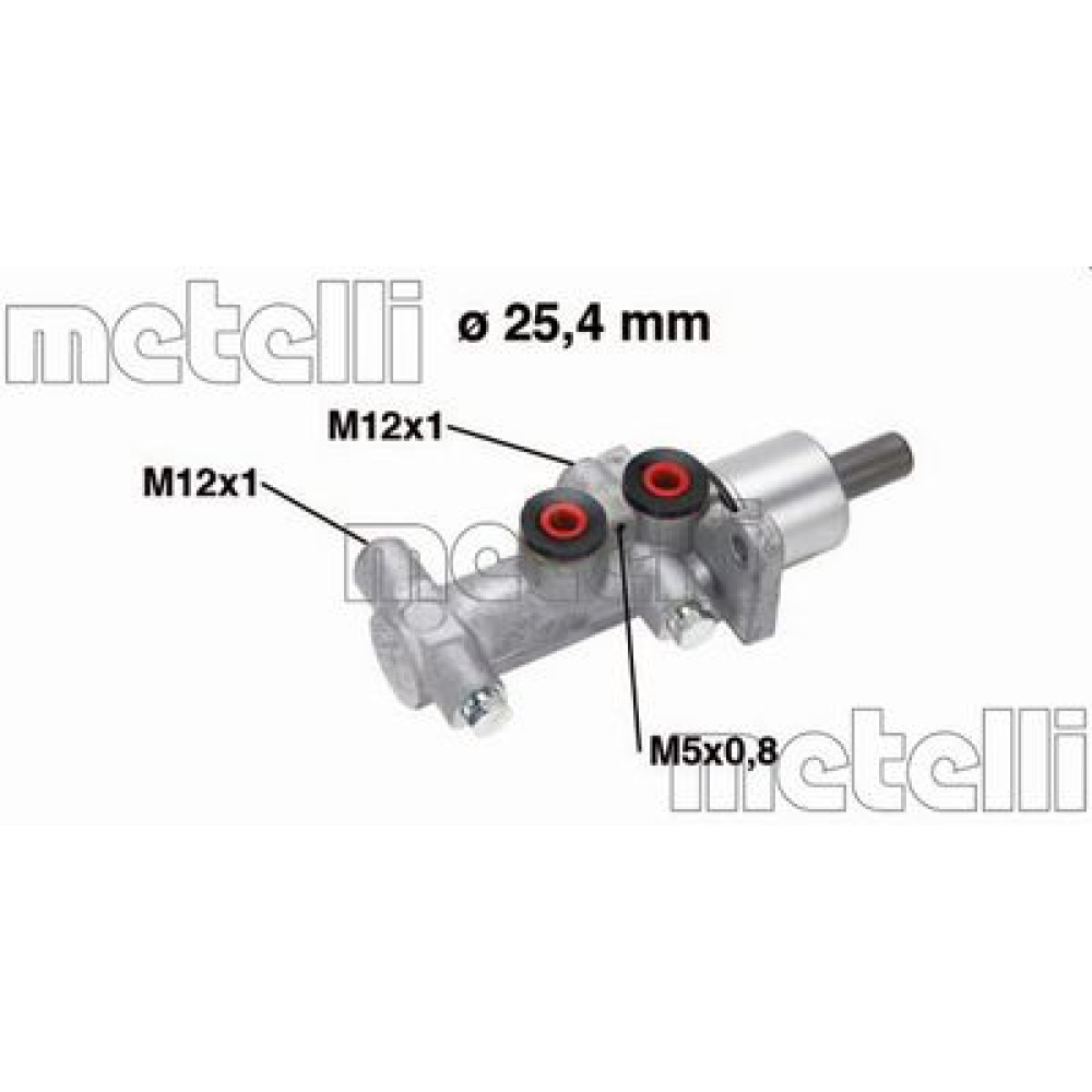 Циліндр гальмівний головний METELLI 050767