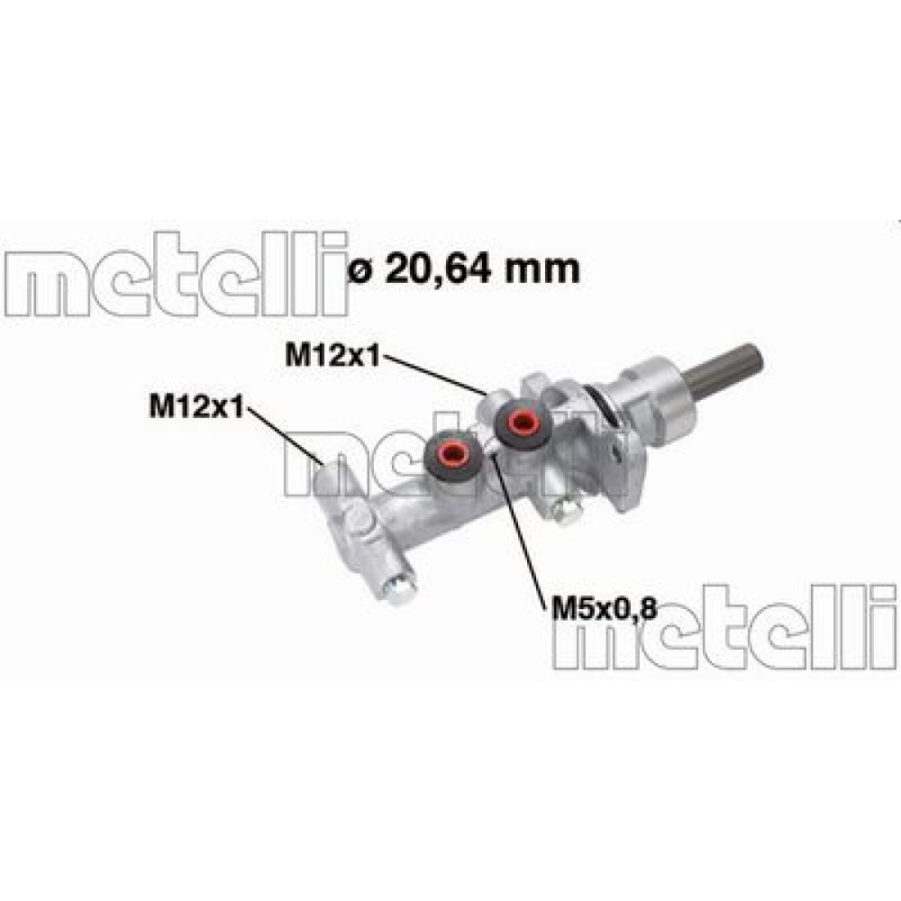 Циліндр гальмівний головний METELLI 050768