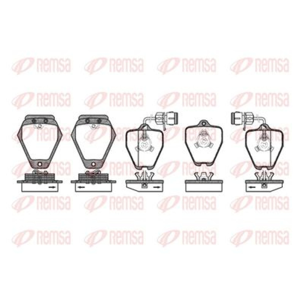 Комплект гальмівних колодок з 4 шт. дисків Remsa 050802