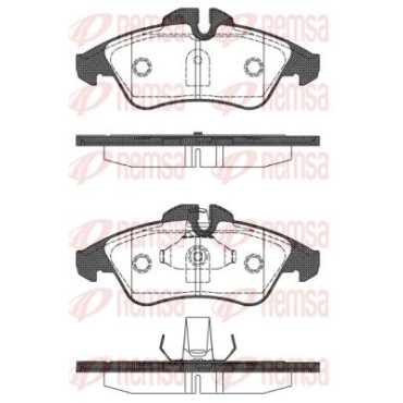 Комплект гальмівних колодок з 4 шт. дисків Remsa 057810