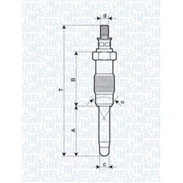 Свічка розжарювання MAGNETI MARELLI 061830166304
