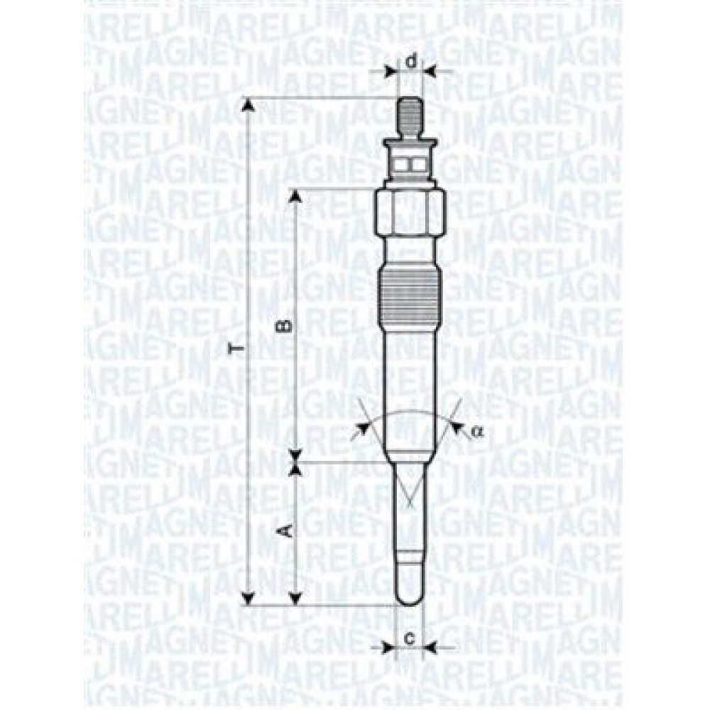 Свічка розжарювання MAGNETI MARELLI 062503901304