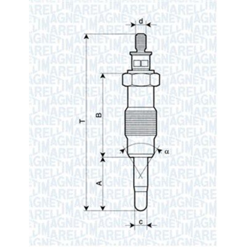 Свічка розжарювання MAGNETI MARELLI 062582804304