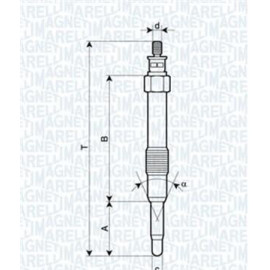 Свеча накаливания MAGNETI MARELLI 062900000304