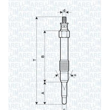 Свічка розжарювання MAGNETI MARELLI 062900000304