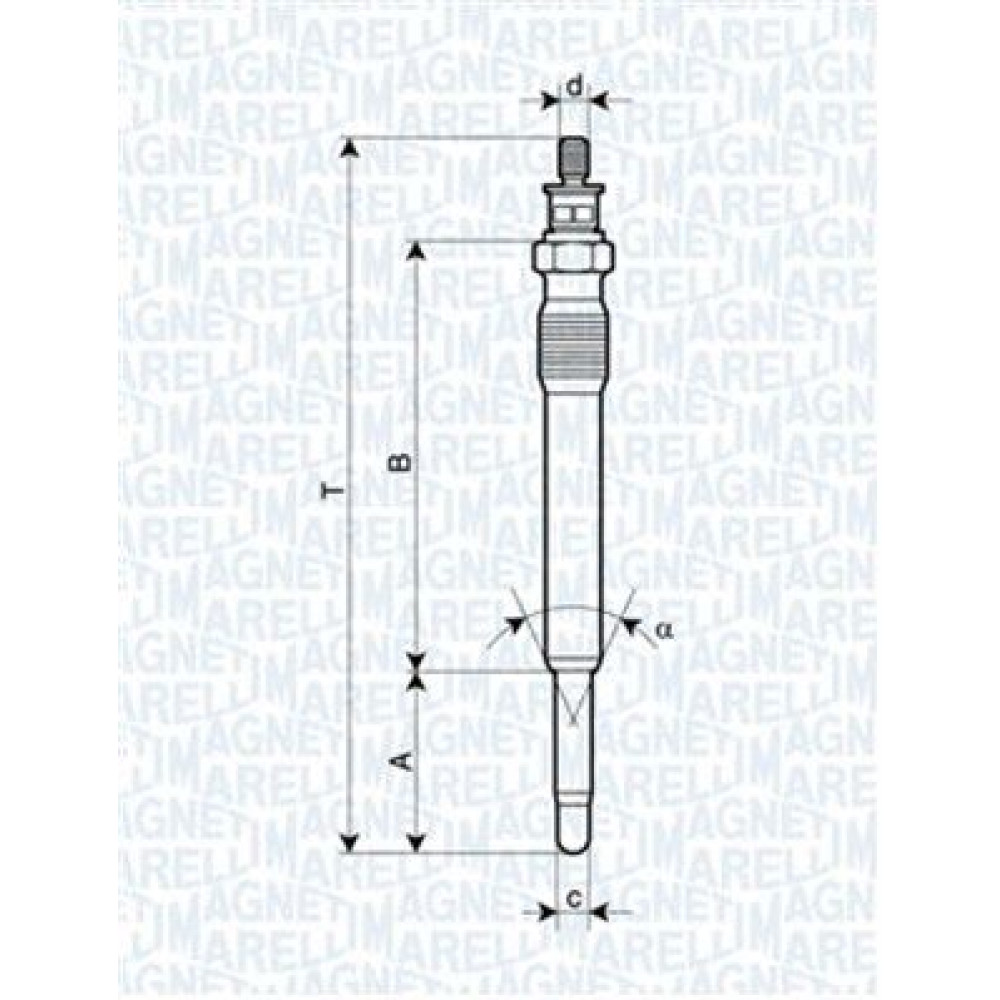 Свічка розжарювання MAGNETI MARELLI 062900001304