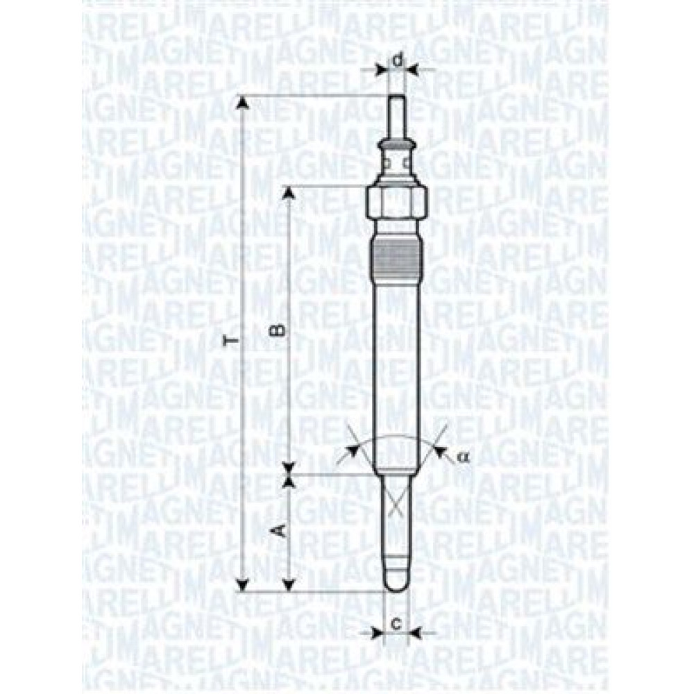 Свічка розжарювання MAGNETI MARELLI 062900004304