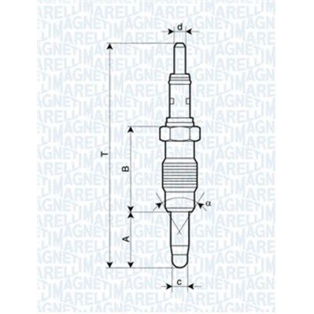 Свічка розжарювання MAGNETI MARELLI 062900011304