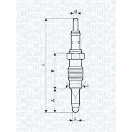 MAGNETI MARELLI 062900011304 Свічка розжарювання MAGNETI MARELLI 062900011304