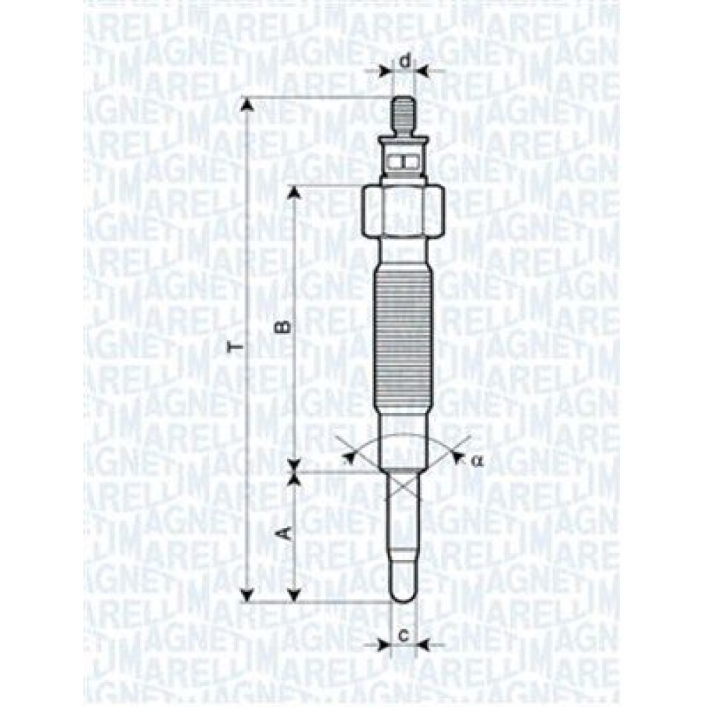 Свеча накаливания MAGNETI MARELLI 062900019304