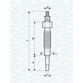 Свеча накаливания MAGNETI MARELLI 062900019304