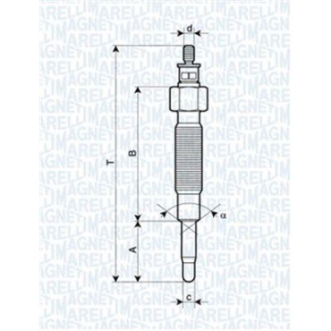 Свічка розжарювання MAGNETI MARELLI 062900019304