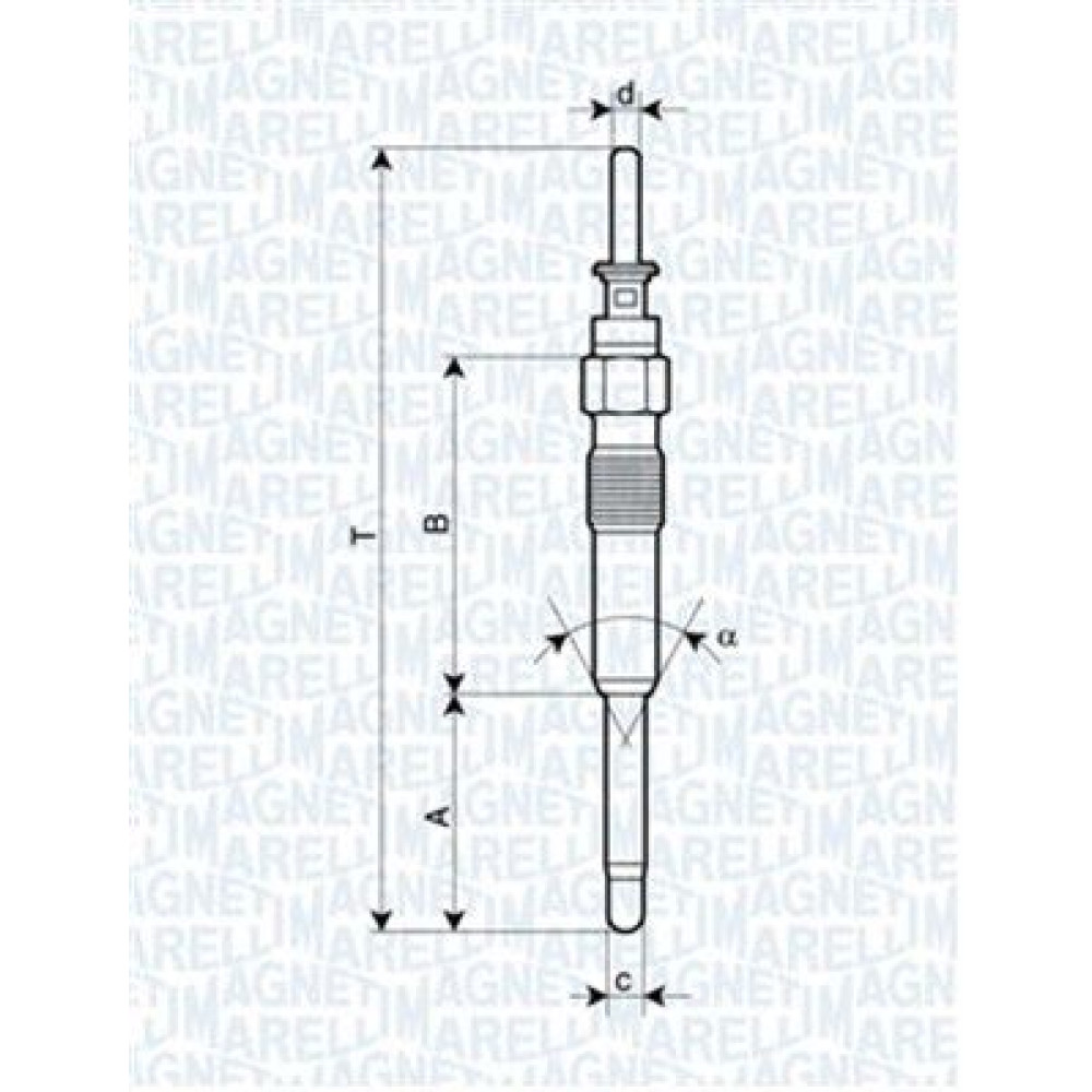 Свічка розжарювання MAGNETI MARELLI 062900023304