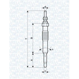 MAGNETI MARELLI 062900027304 Свічка розжарювання MAGNETI MARELLI 062900027304