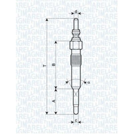 MAGNETI MARELLI 062900028304 Свічка розжарювання MAGNETI MARELLI 062900028304