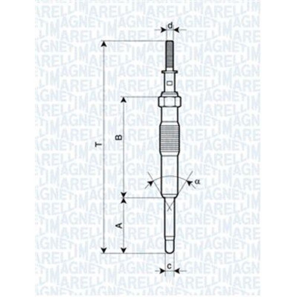 Свічка розжарювання MAGNETI MARELLI 062900034304