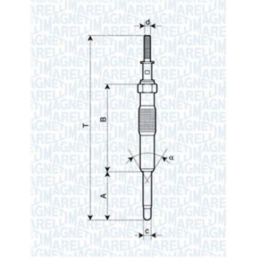 Свічка розжарювання MAGNETI MARELLI 062900034304