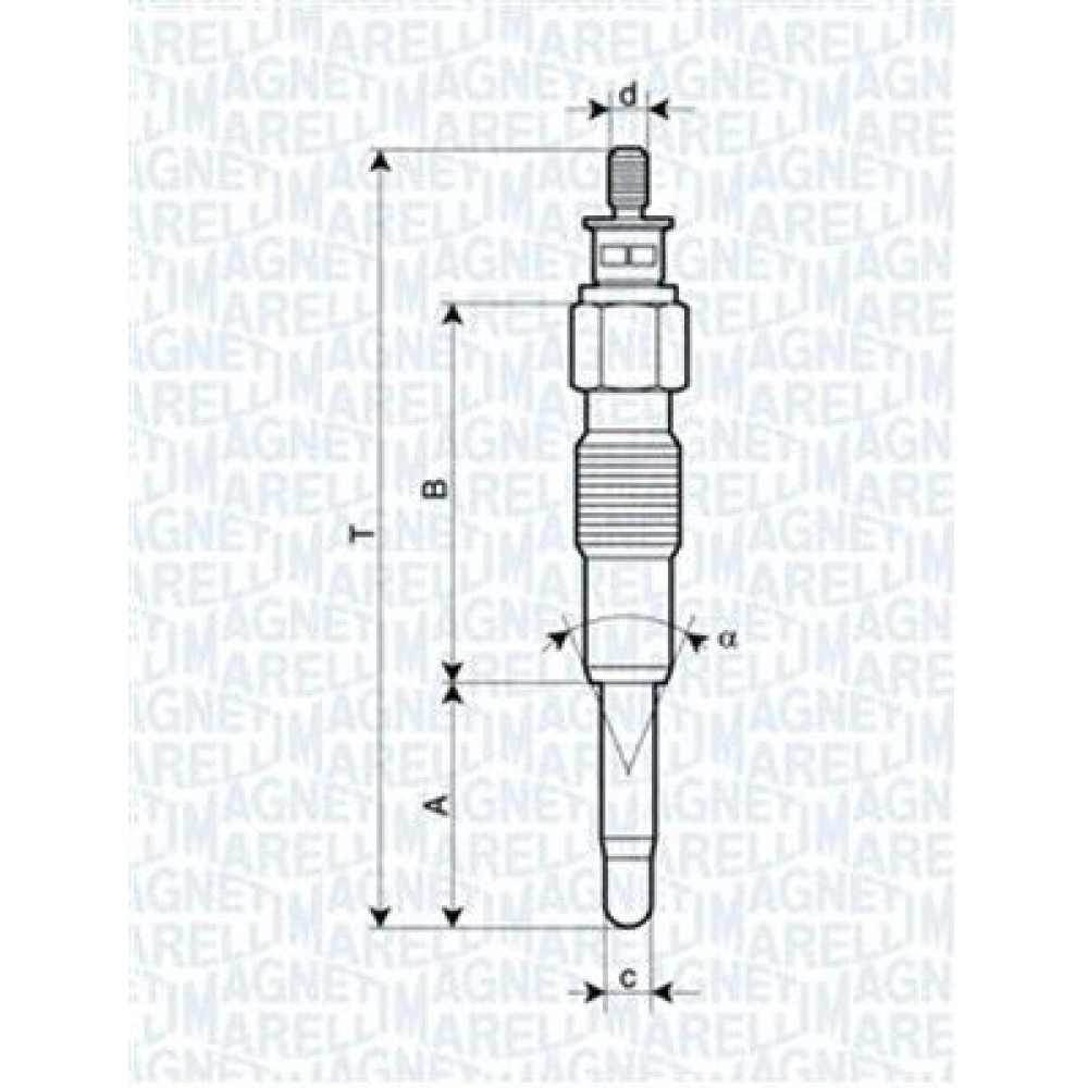 Свічка розжарювання MAGNETI MARELLI 062900040304