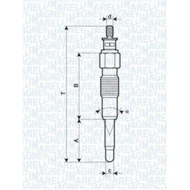 Свічка розжарювання MAGNETI MARELLI 062900040304