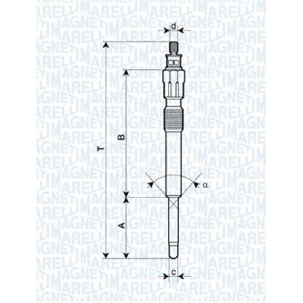 Свічка розжарювання MAGNETI MARELLI 062900043304