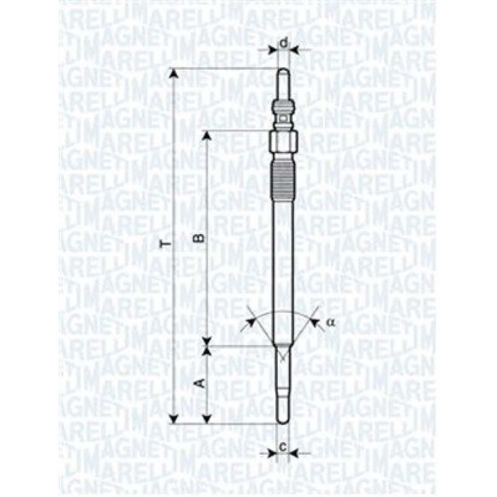 Свеча накаливания MAGNETI MARELLI 062900048304
