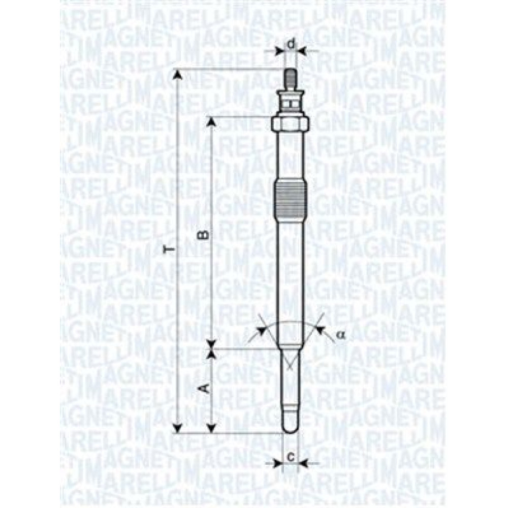 Свічка розжарювання MAGNETI MARELLI 062900049304