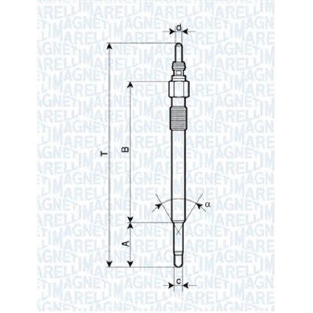 Свічка розжарювання MAGNETI MARELLI 062900050304