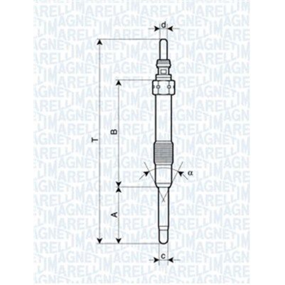 Свічка розжарювання MAGNETI MARELLI 062900053304