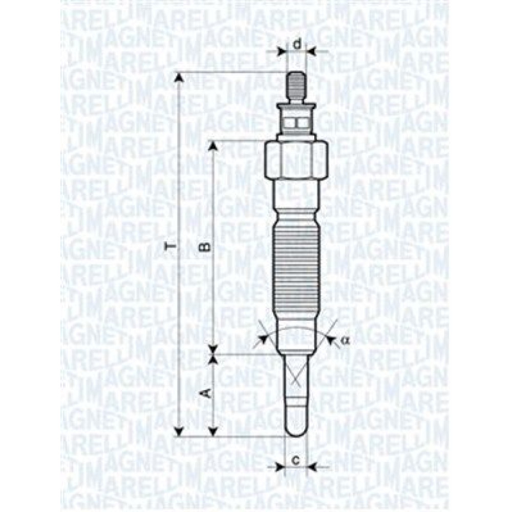 Свічка розжарювання MAGNETI MARELLI 062900064304