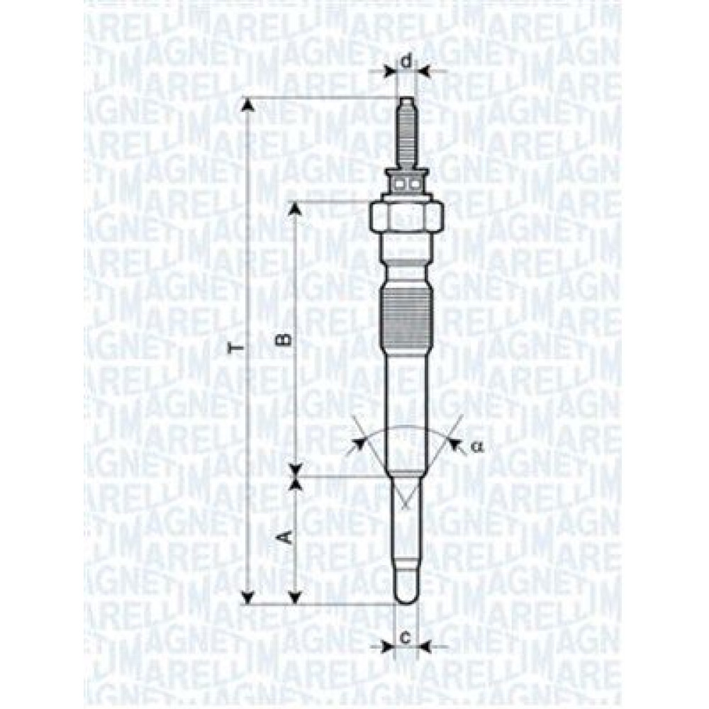 Свічка розжарювання MAGNETI MARELLI 062900068304