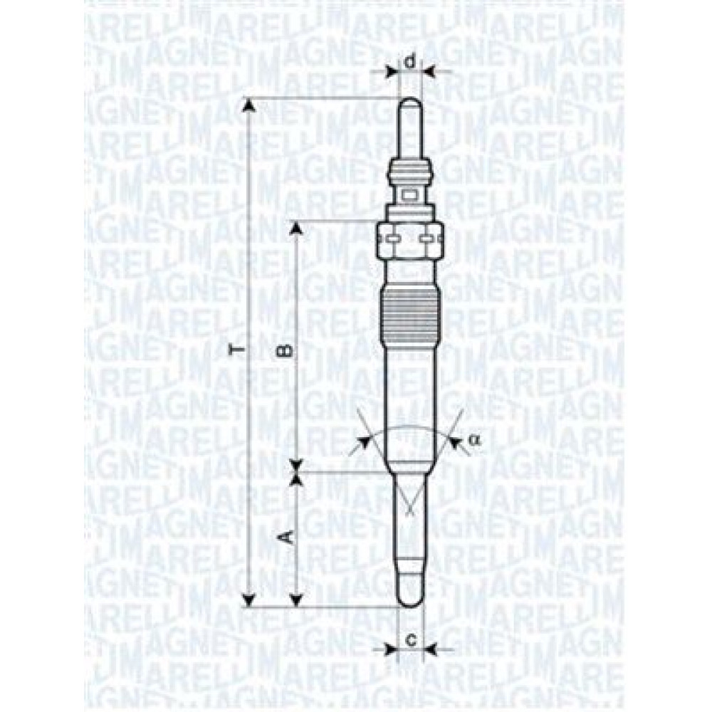 Свічка розжарювання MAGNETI MARELLI 062900071304