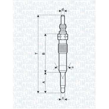 Свеча накаливания MAGNETI MARELLI 062900071304