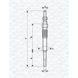 Свеча накаливания MAGNETI MARELLI 062900080304