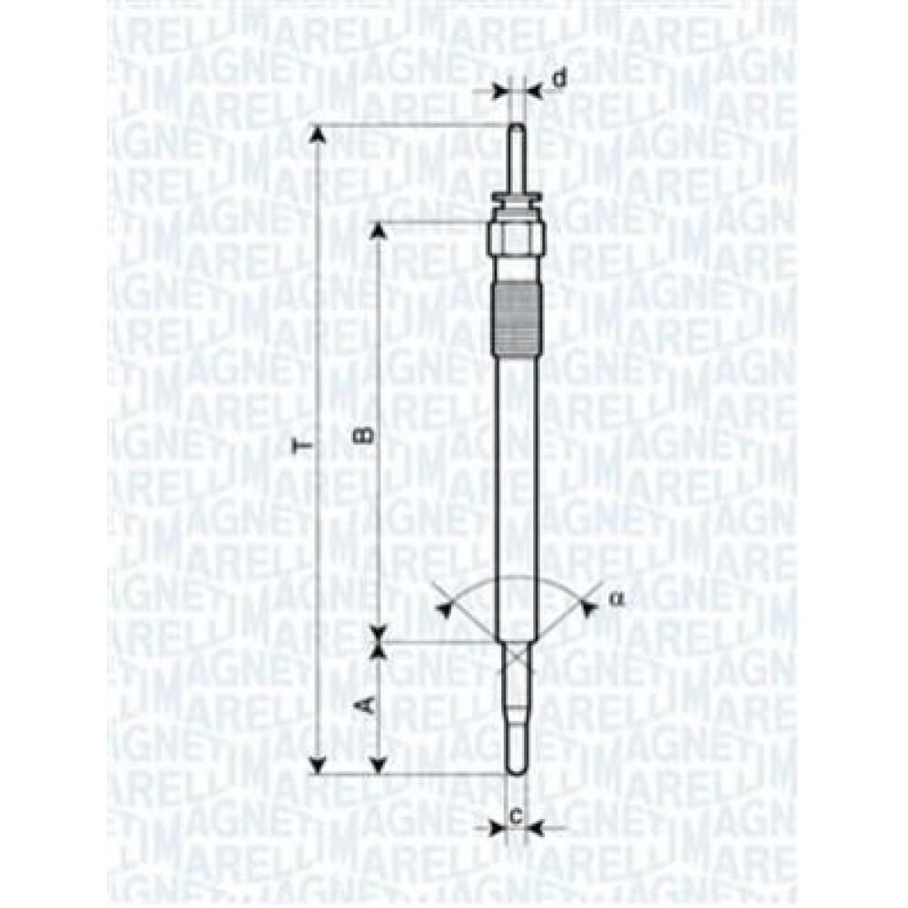 Свеча накаливания MAGNETI MARELLI 062900086304