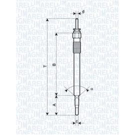 Свеча накаливания MAGNETI MARELLI 062900086304