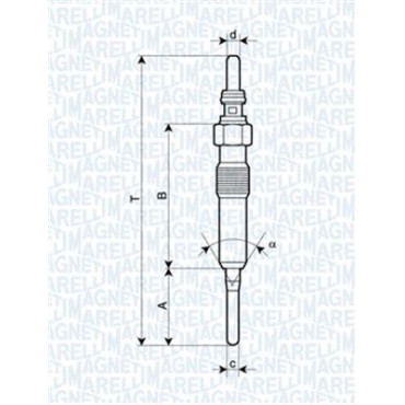 Свеча накаливания MAGNETI MARELLI 062900087304