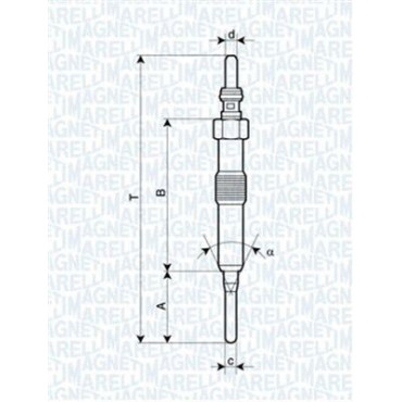 Свічка розжарювання MAGNETI MARELLI 062900089304