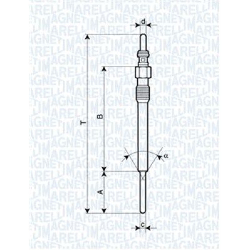 Свічка розжарювання MAGNETI MARELLI 062900090304