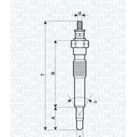 MAGNETI MARELLI 062900092304 Свічка розжарювання MAGNETI MARELLI 062900092304