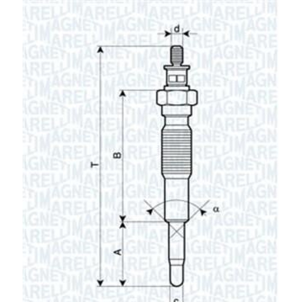 Свеча накаливания MAGNETI MARELLI 062900094304