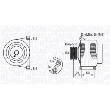 Генератор MAGNETI MARELLI 063377006010