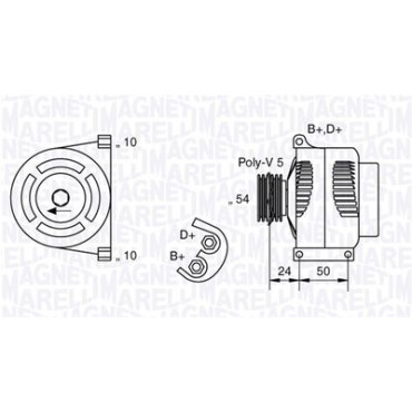 Генератор MAGNETI MARELLI 063377027010