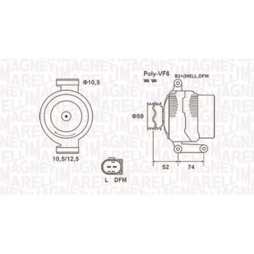 Генератор MAGNETI MARELLI 063731928010
