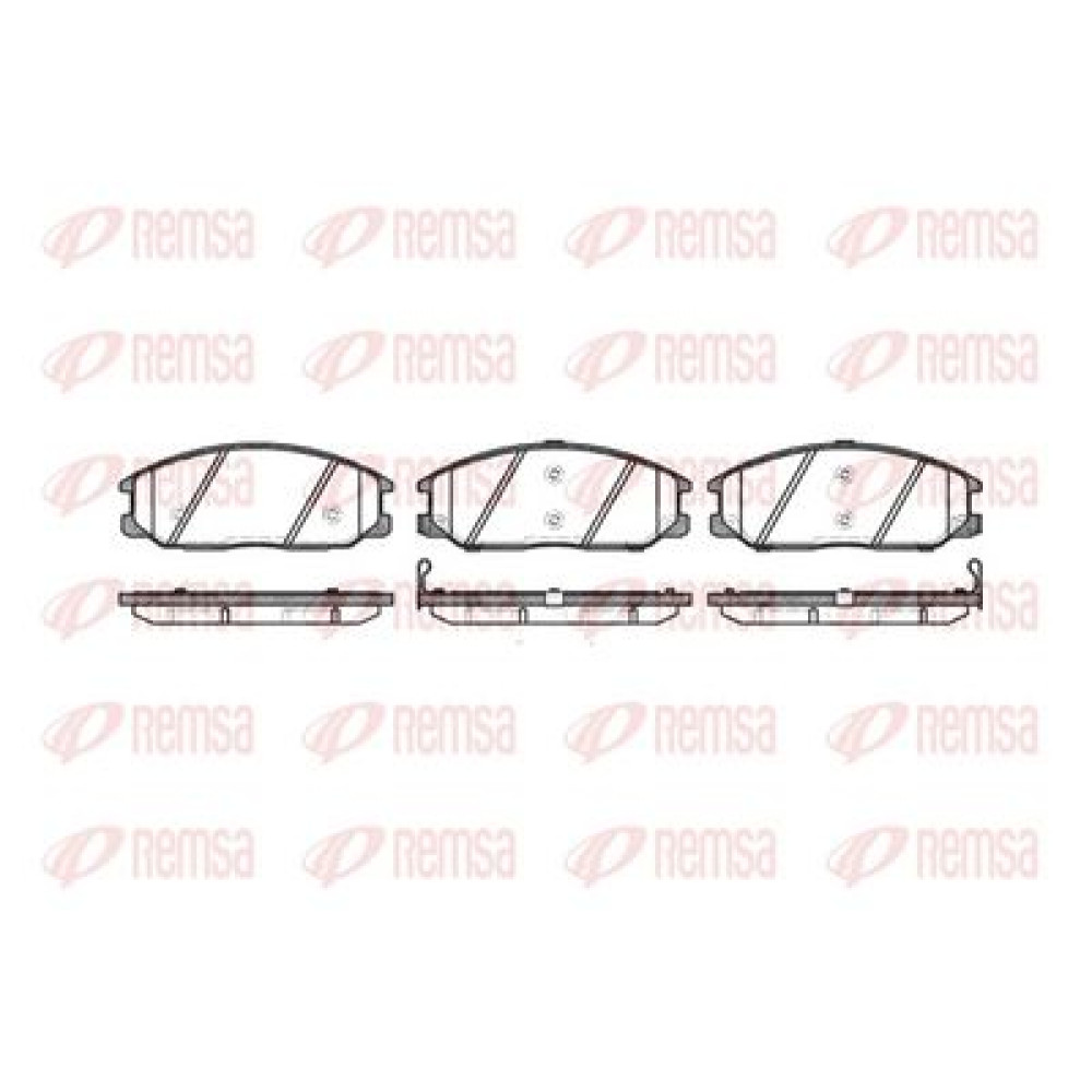 Комплект тормозных колодок из 4 шт. дисков Remsa 077112